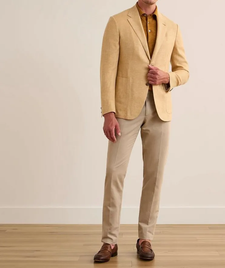 Silk-Cashmere-Linen Polo Shirt