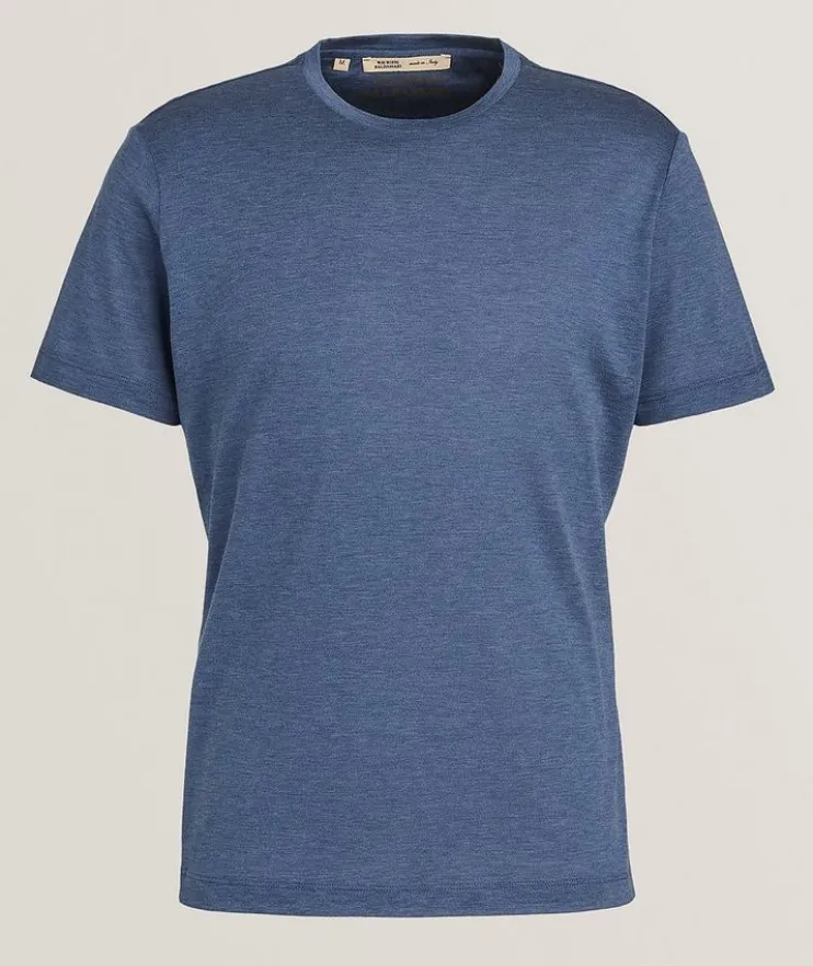 Silk-Cotton Crewneck T-Shirt