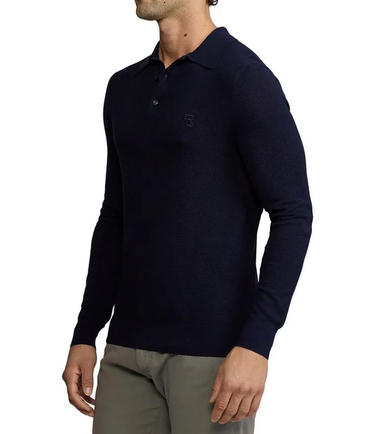 Silk-Cotton Knit Polo