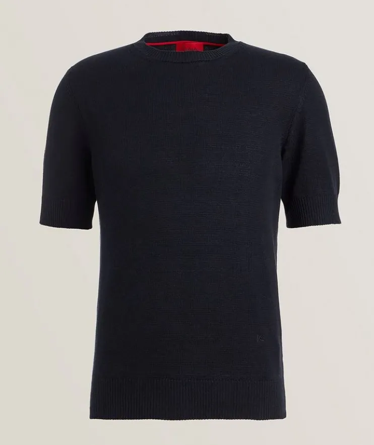 Silk-Linen Knit T-Shirt