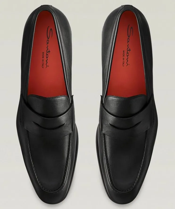 Simon Leather Penny Loafers