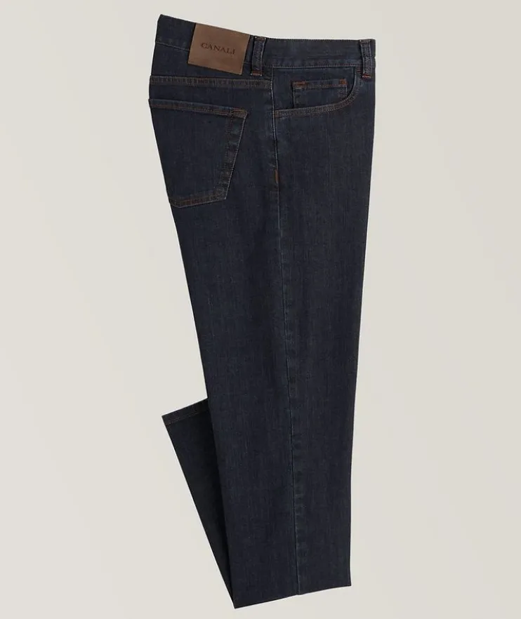Slim Fit Washed Stretch-Cotton Jeans