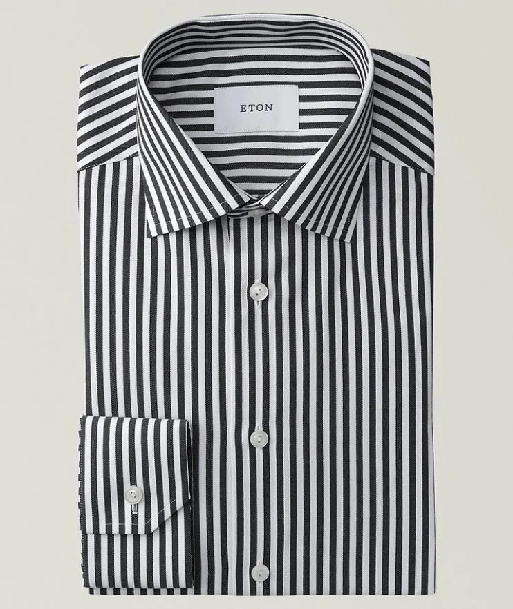 Slim-Fit Bengal Stripe Twill Dress Shirt