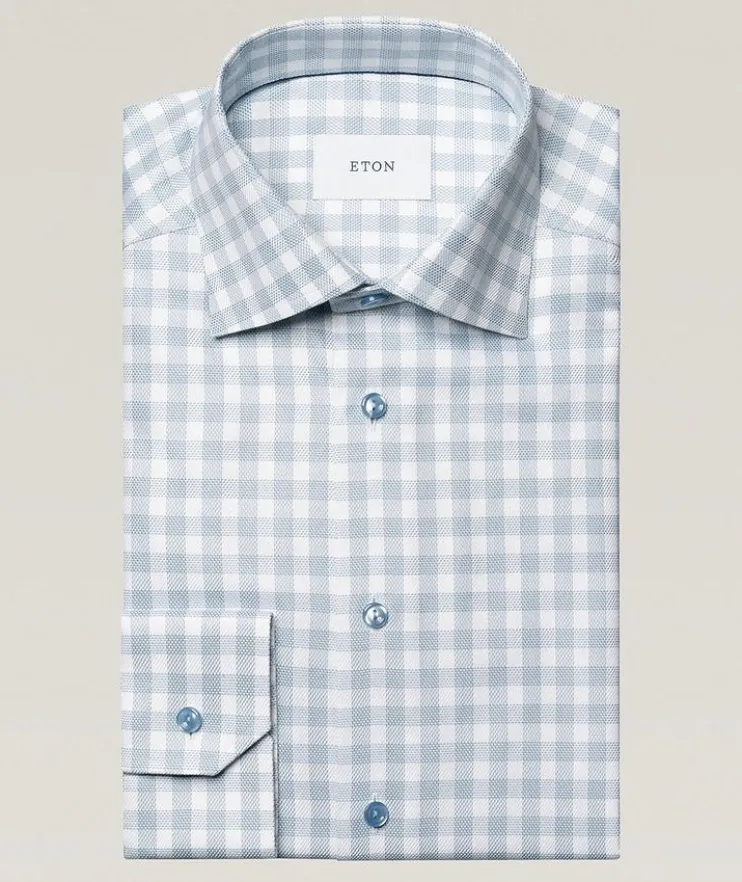 Slim-Fit Check Dress Shirt