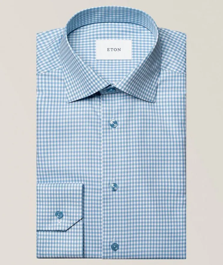 Slim-Fit Check Dress Shirt