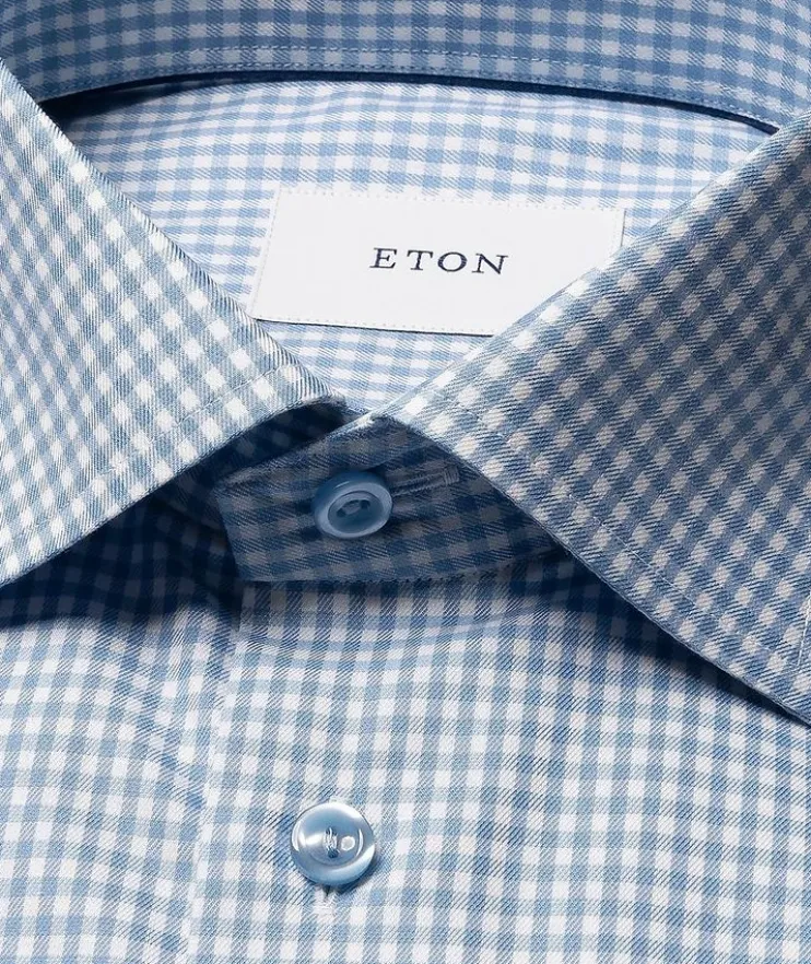 Slim-Fit Check Dress Shirt