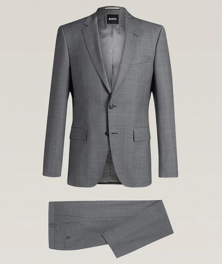 Slim-Fit Checked Virgin Wool Suit