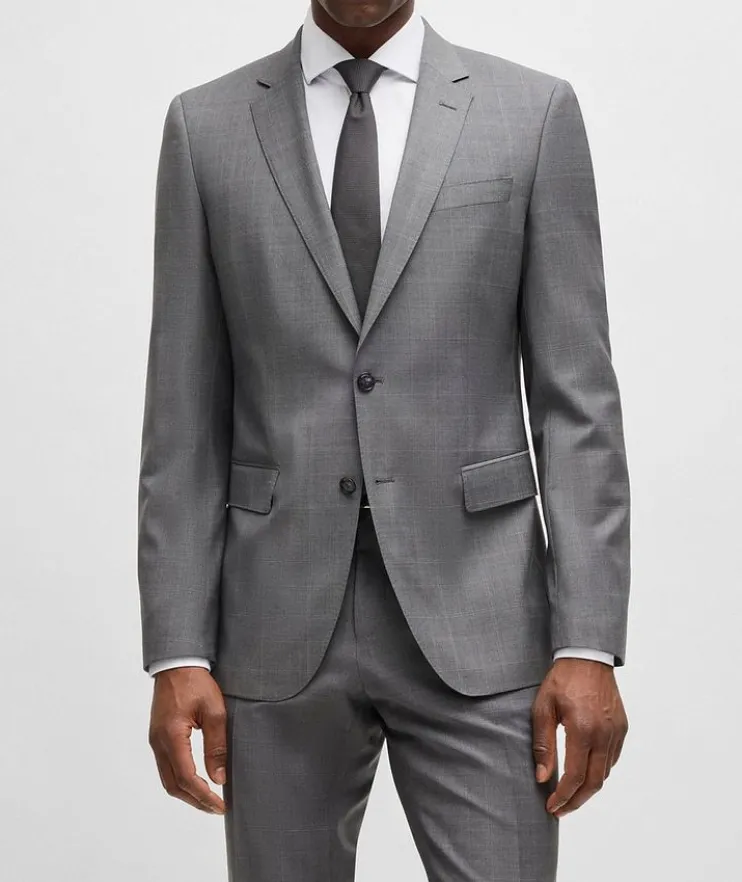 Slim-Fit Checked Virgin Wool Suit