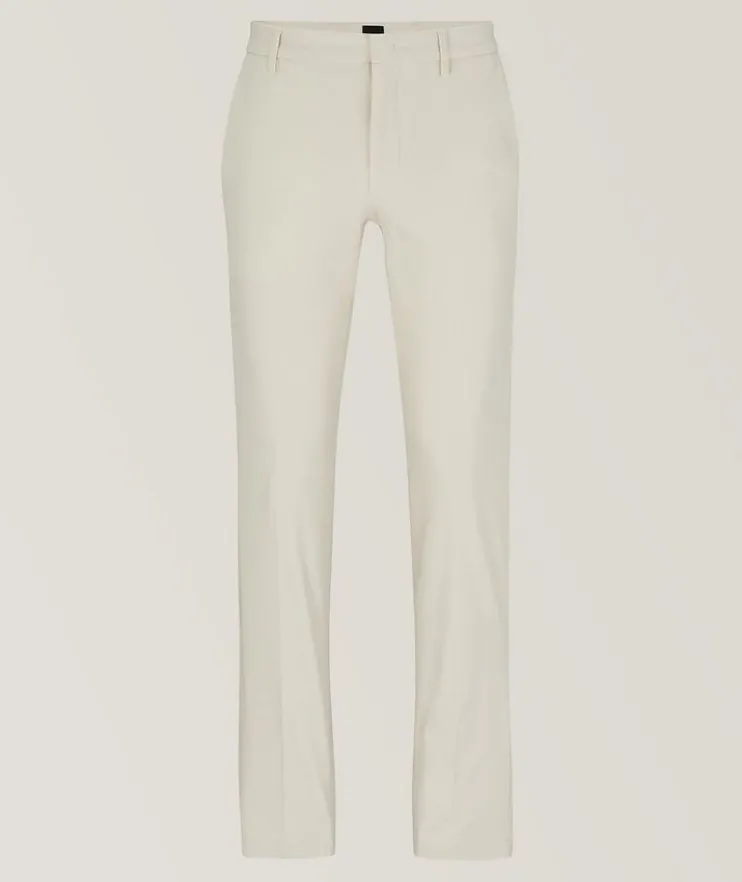 Slim-Fit Cotton Blend Trousers