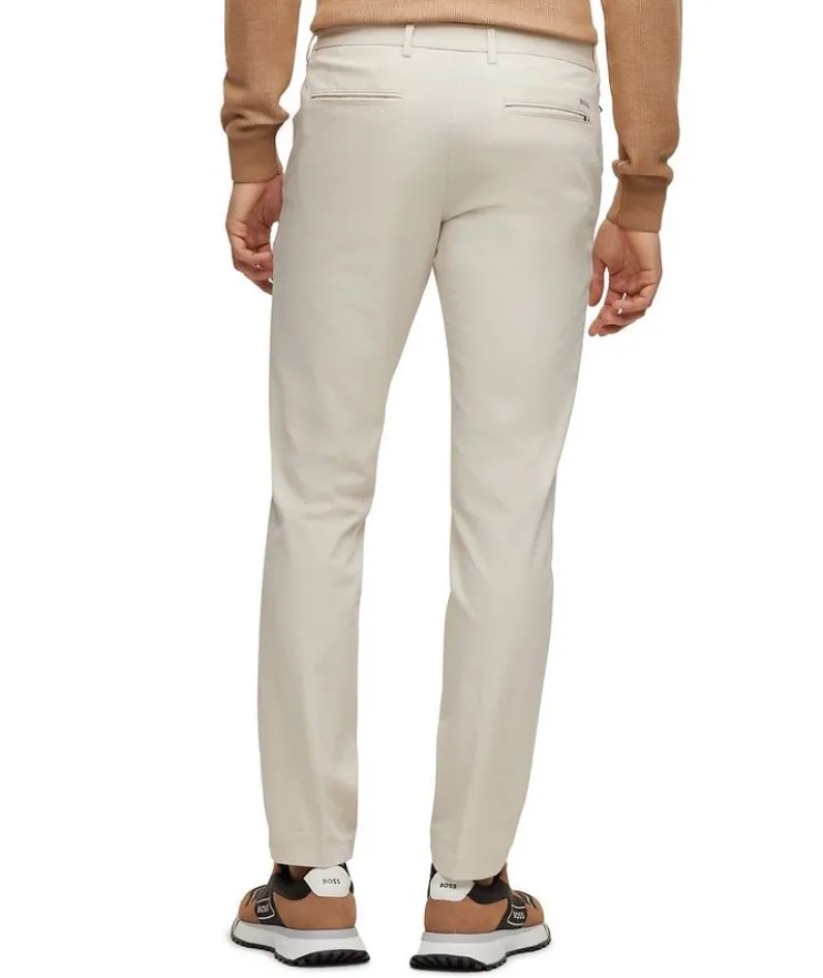 Slim-Fit Cotton Blend Trousers
