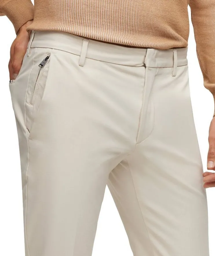 Slim-Fit Cotton Blend Trousers