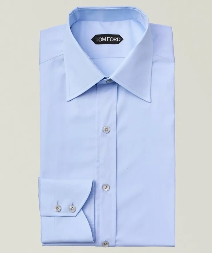 Slim-Fit Cotton Poplin Dress Shirt