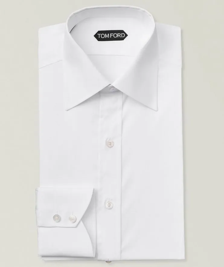 Slim-Fit Cotton Poplin Dress Shirt