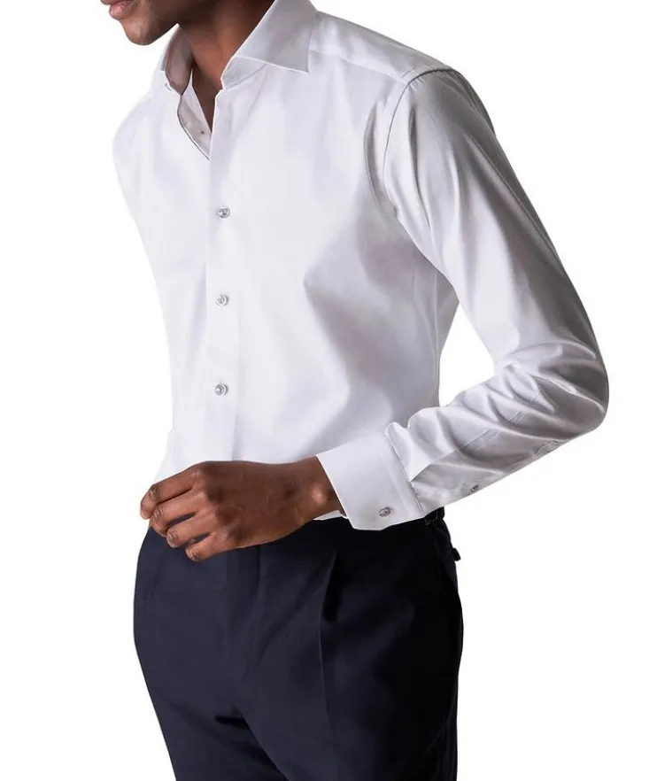 Slim-Fit Cotton Twill Dress Shirt