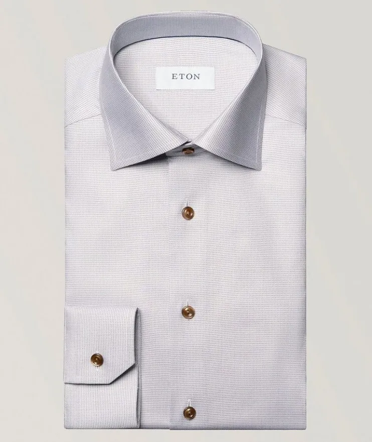 Slim-Fit Cotton-Blend Dress Shirt