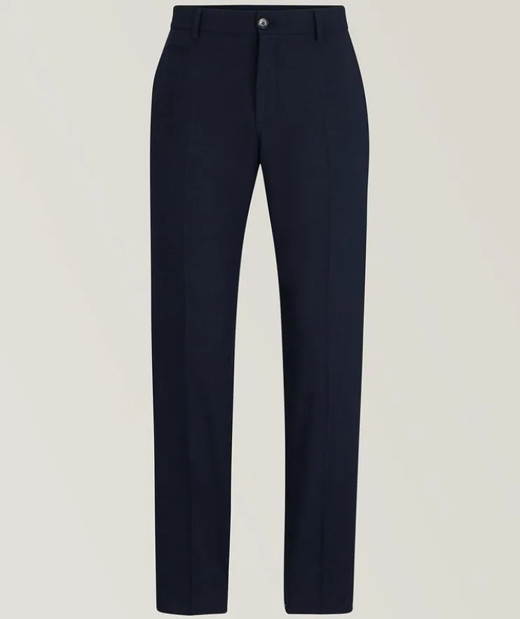 Slim-Fit Crease-Resistant Wool-Blend Trousers