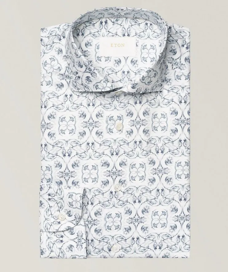 Slim-Fit Elevated Floral Dress Shirt