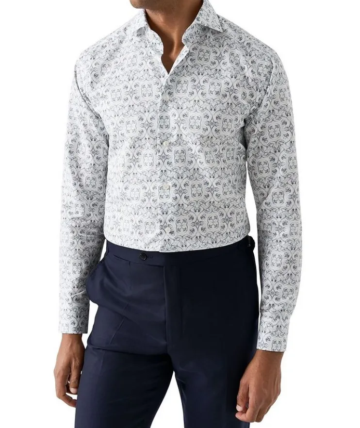 Slim-Fit Elevated Floral Dress Shirt