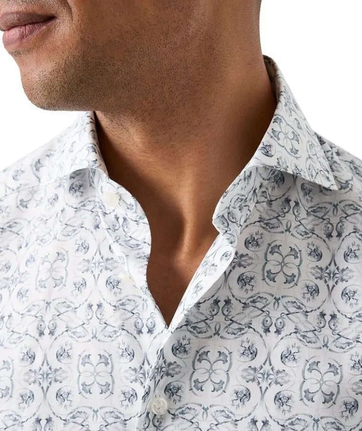 Slim-Fit Elevated Floral Dress Shirt