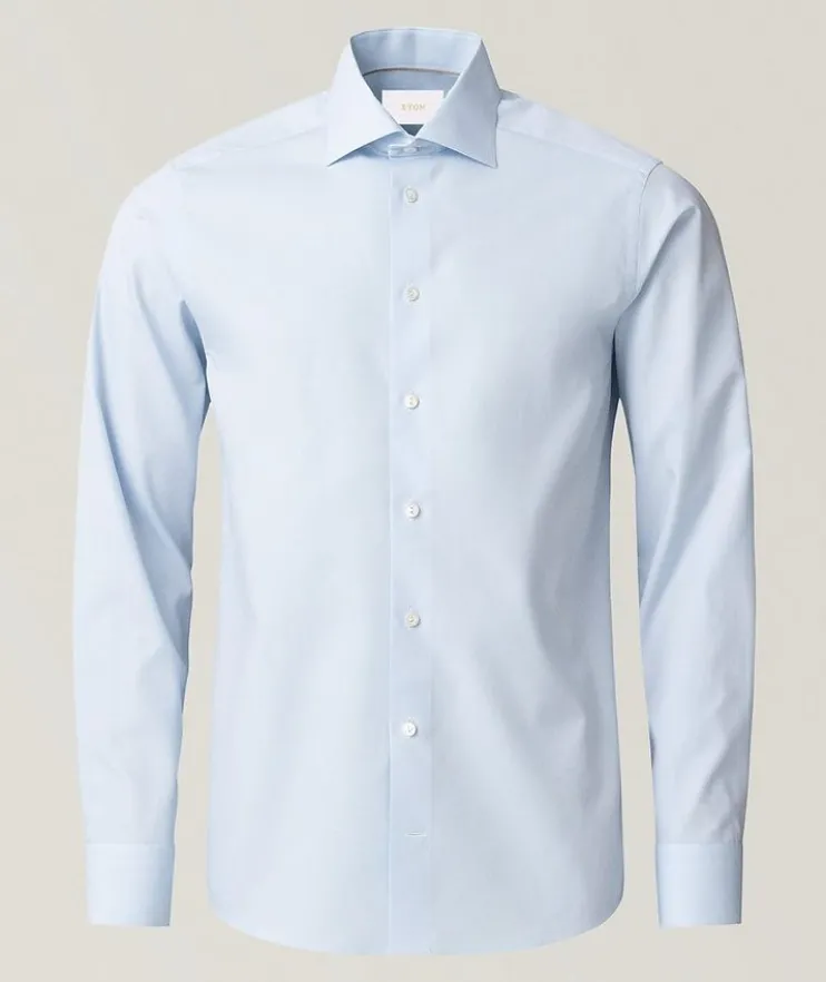 Slim-Fit Elevated Piqué Dress Shirt