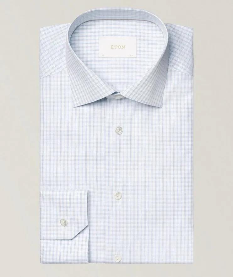 Slim-Fit Elevated Piqué Check Shirt