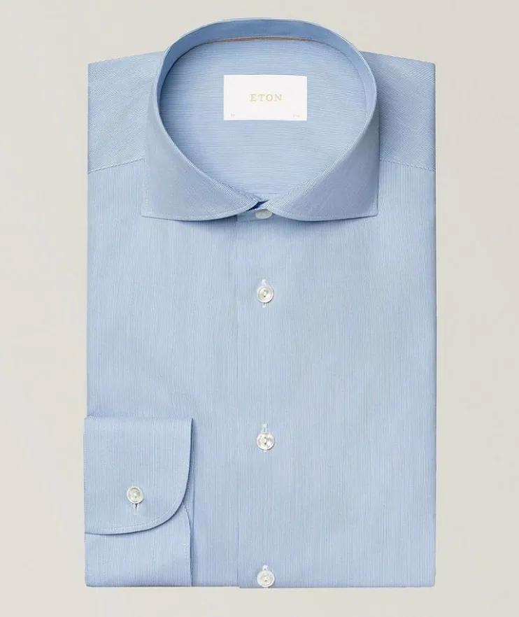 Slim-Fit Elevated Stripe Dress Shirt