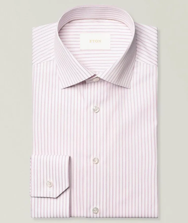 Slim-Fit Elevated Stripe Dress Shirt