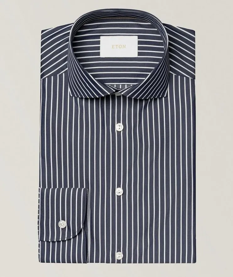Slim-Fit Elevated Stripe Dress Shirt