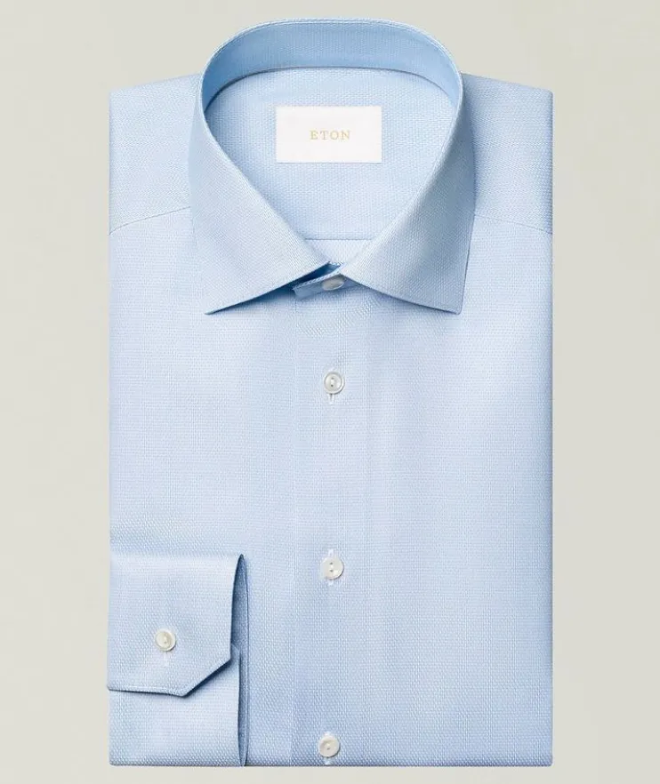 Slim-Fit Elevated Textured Dress Shirt