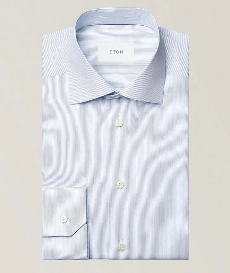 Slim-Fit Fine Stripe Twill Shirt