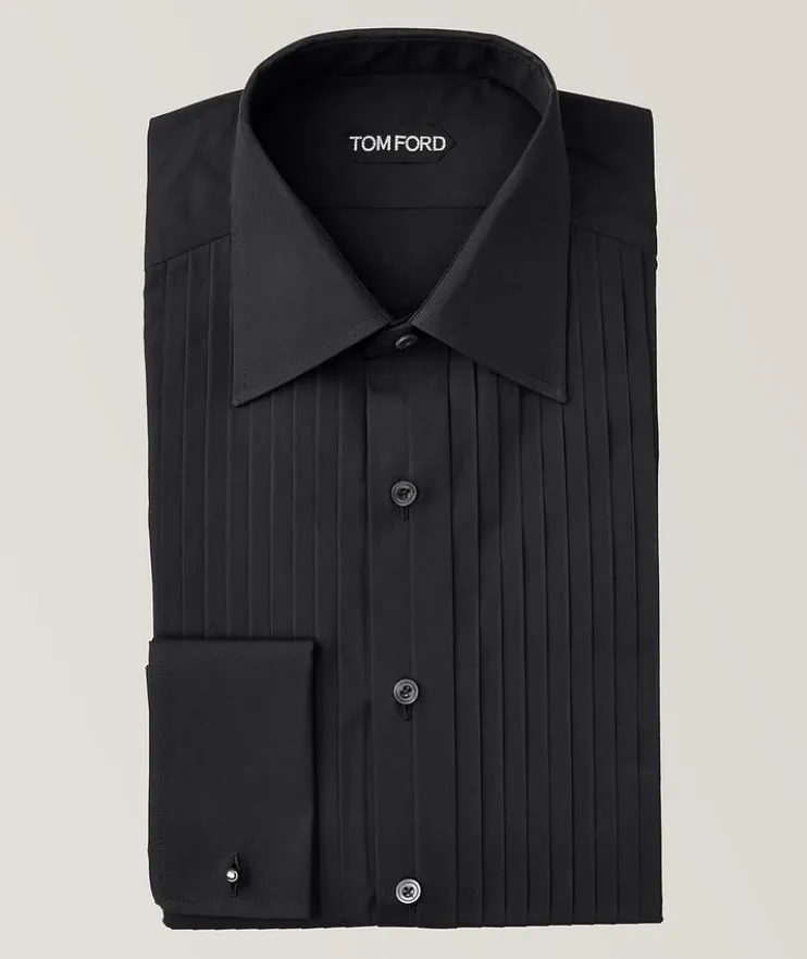 Slim-Fit Front Pleated Evening Shirt