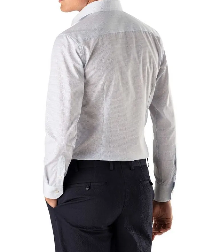 Slim-Fit Micro Poplin Dress Shirt
