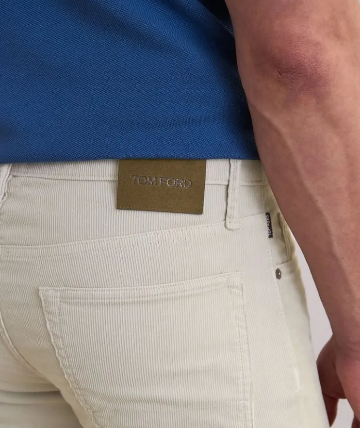 Slim-Fit Micro-Corduroy Pants