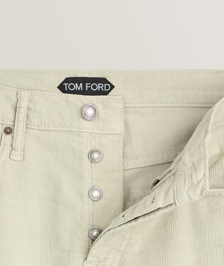 Slim-Fit Micro-Corduroy Pants