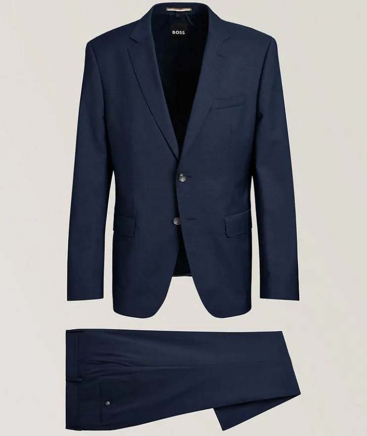 Slim-Fit Micro-Patterned Wool Suit