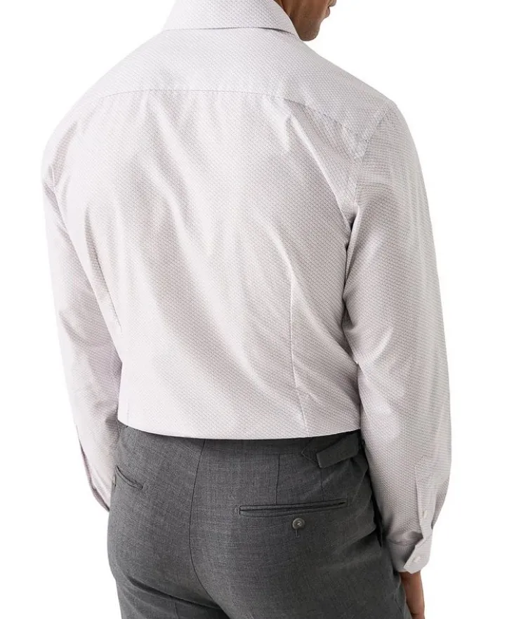Slim-Fit Micro-Print Dress Shirt