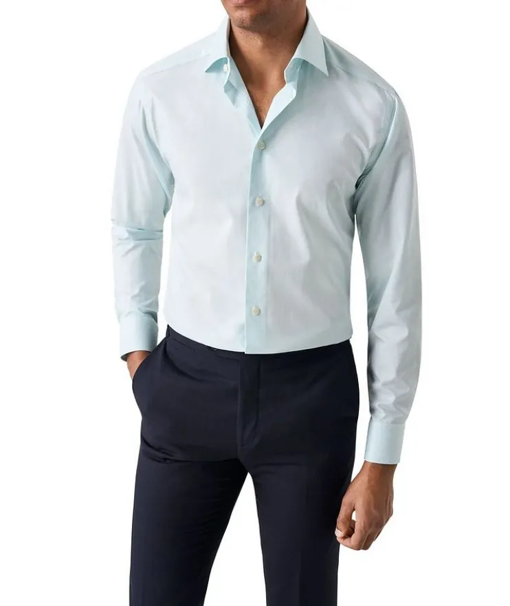 Slim-Fit Mélange Dress Shirt