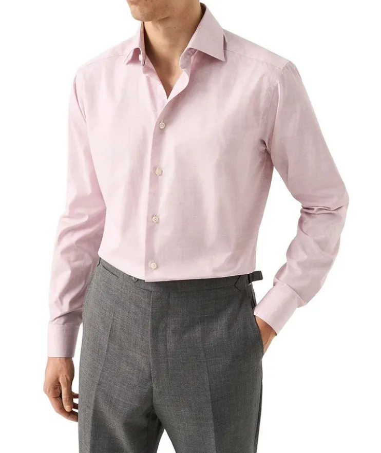 Slim-Fit Mélange Fine Twill Dress Shirt