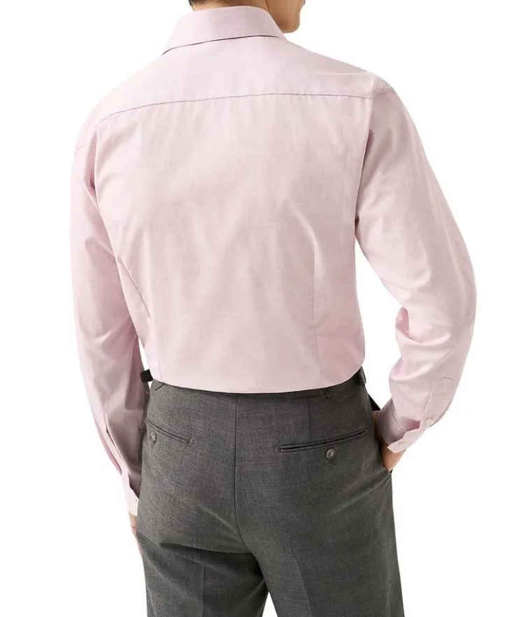 Slim-Fit Mélange Fine Twill Dress Shirt
