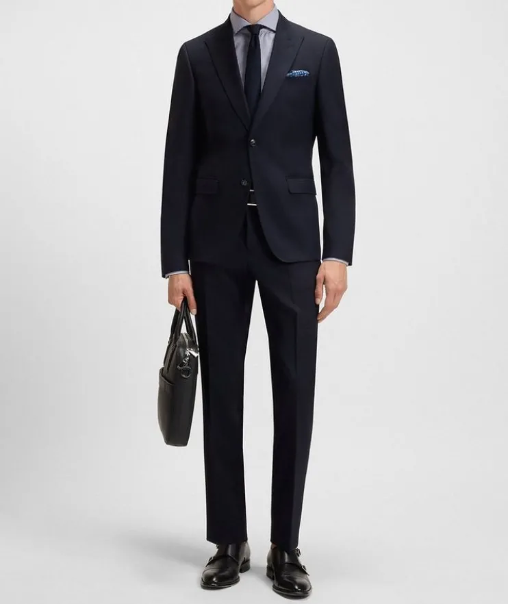 Slim-Fit Printed Cotton Dress Shirt