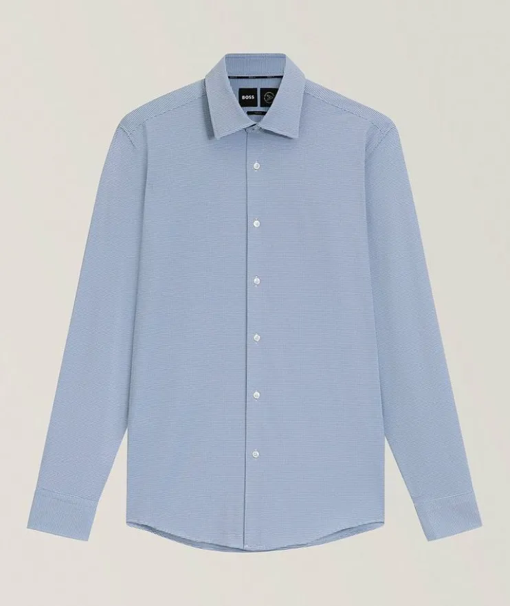 Slim-Fit Printed Dress Shirt