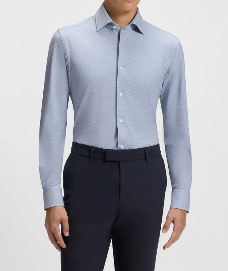 Slim-Fit Printed Dress Shirt