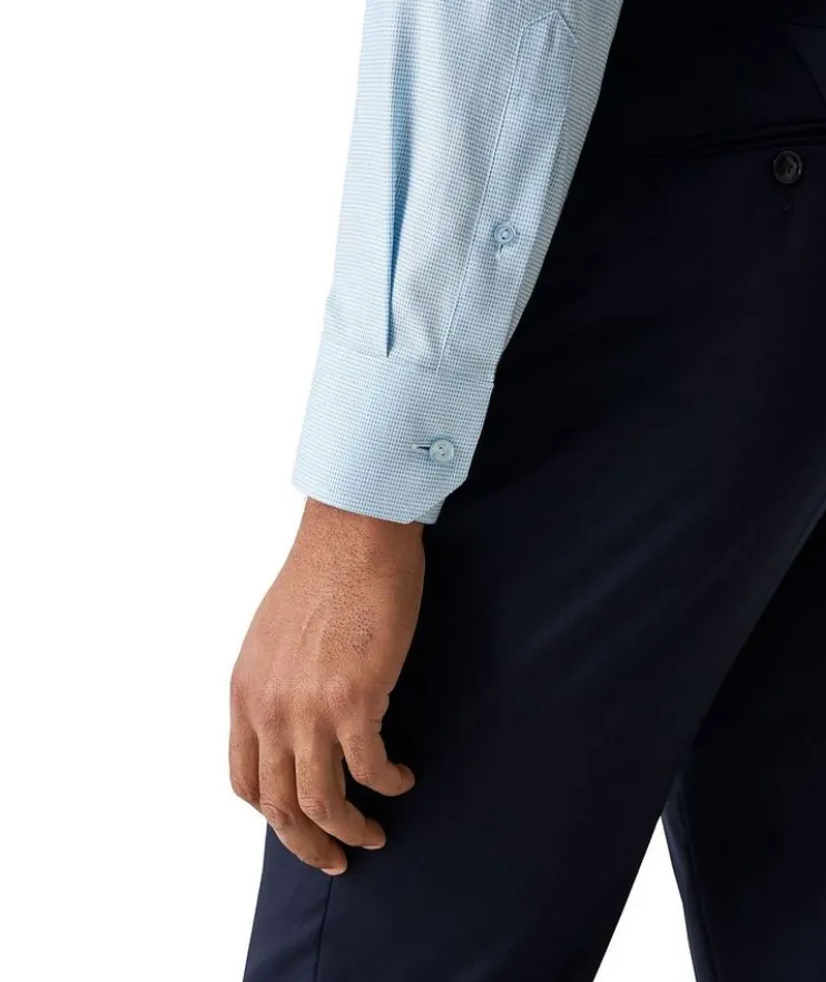 Slim-Fit Semi-Solid Dress Shirt