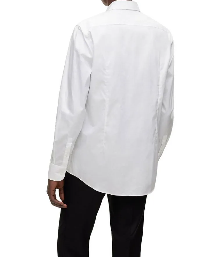 Slim-Fit Solid Dress Shirt
