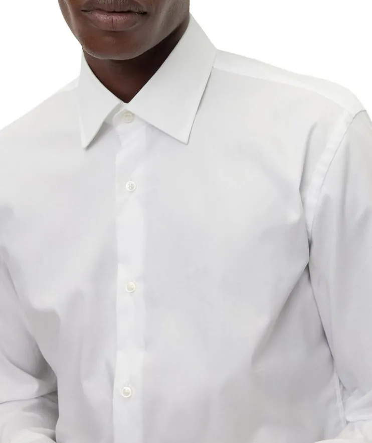 Slim-Fit Solid Dress Shirt