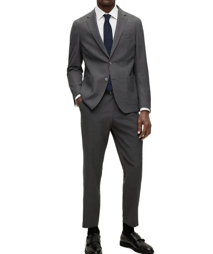 Slim-Fit Solid Dress Shirt