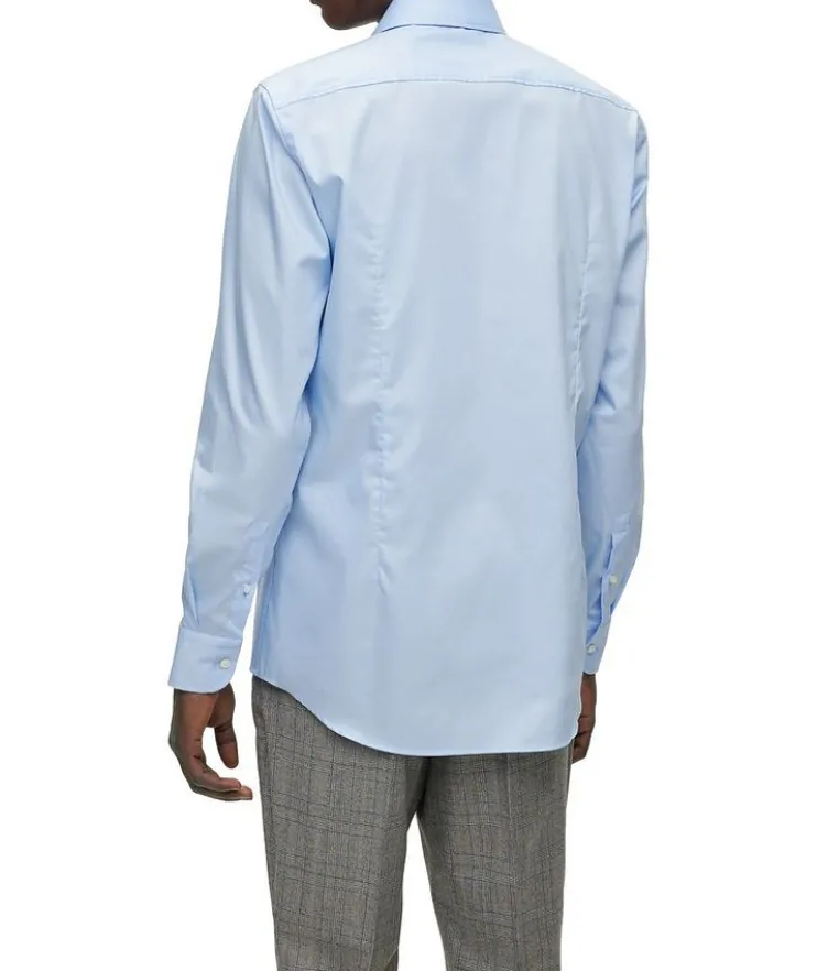 Slim-Fit Solid Dress Shirt