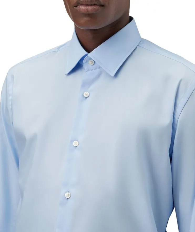 Slim-Fit Solid Dress Shirt