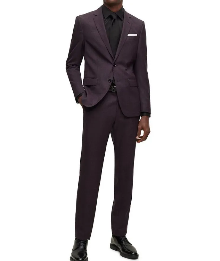 Slim-Fit Solid Dress Shirt