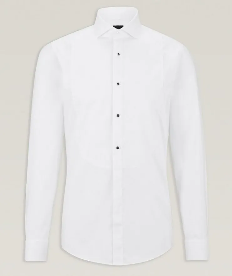 Slim-Fit Solid Dress Shirt